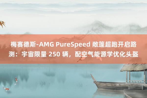 梅赛德斯-AMG PureSpeed 敞篷超跑开启路测：宇宙限量 250 辆，配空气能源学优化头盔